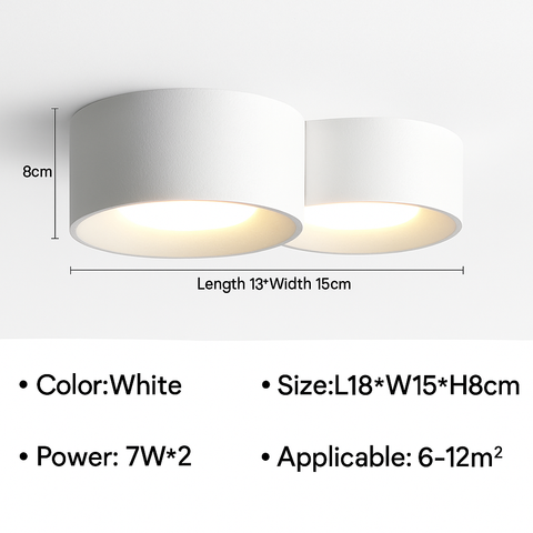 Cylinder LED Ceiling Spotlight for Kitchen and Hallway Lighting
