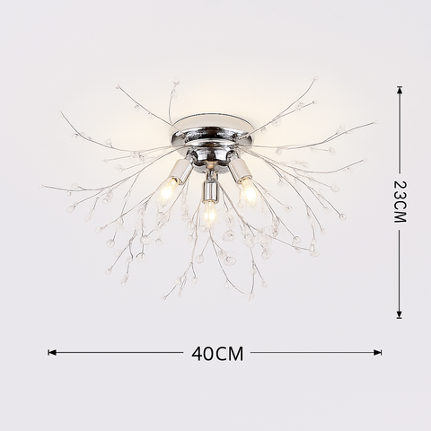 Dandelion Crystal Ceiling Light for Statement Interior Illumination