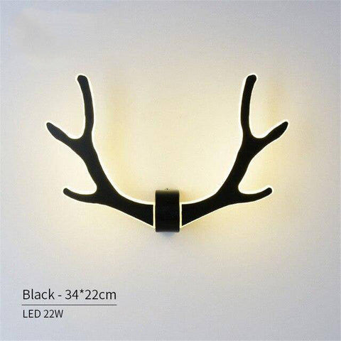 Wood Antler LED Wall Sconce with Sculptural Branch Form for Interiors