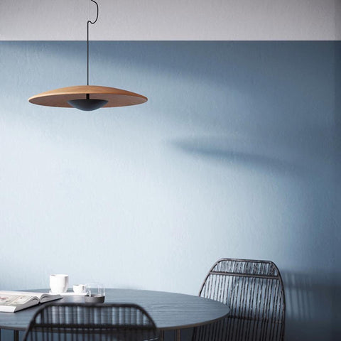 Pendant Light with Layered Metal Saucer Shade