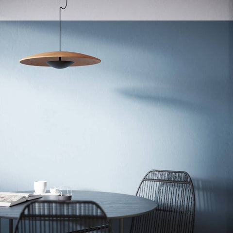 Pendant Light with Layered Metal Saucer Shade