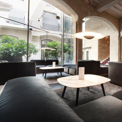 Pendant Light with Layered Metal Saucer Shade