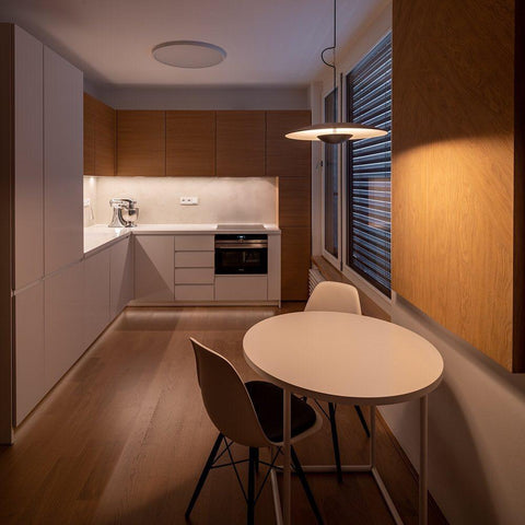 Pendant Light with Layered Metal Saucer Shade