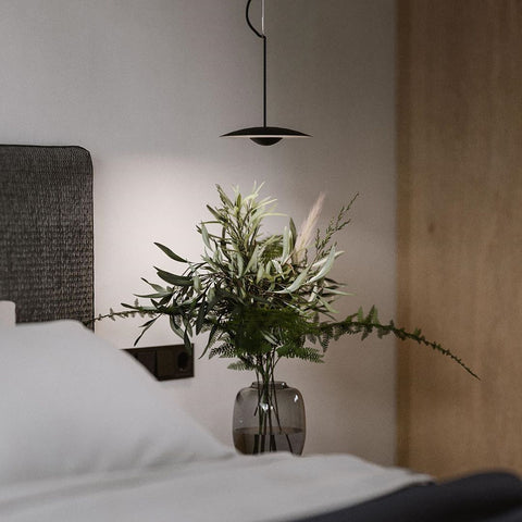 Pendant Light with Layered Metal Saucer Shade