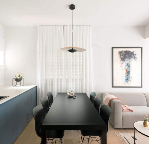 Pendant Light with Layered Metal Saucer Shade
