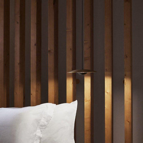 Pendant Light with Layered Metal Saucer Shade