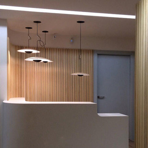 Pendant Light with Layered Metal Saucer Shade
