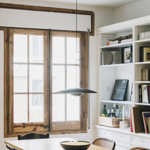 Pendant Light with Layered Metal Saucer Shade