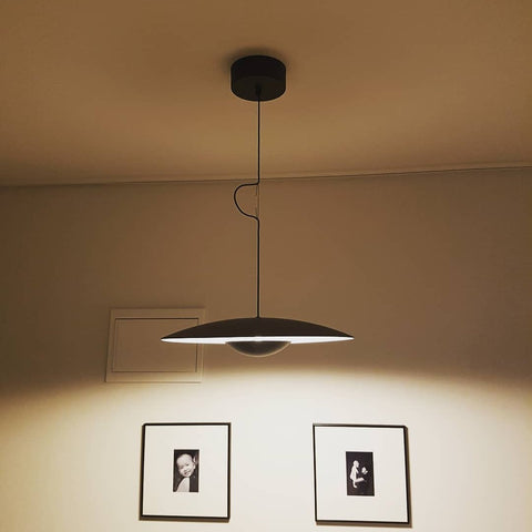 Pendant Light with Layered Metal Saucer Shade