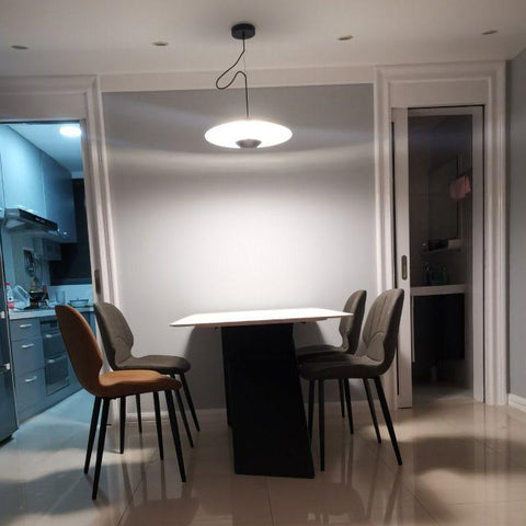Pendant Light with Layered Metal Saucer Shade