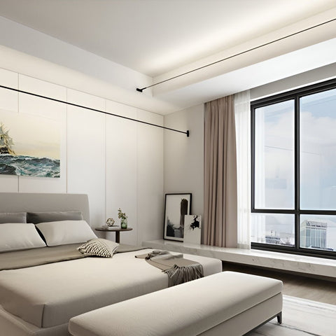 Rotating Linear LED Ceiling Light for Flexible Room Lighting