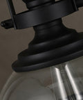 Industrial Glass Pendant Light with Metal Bowl Frame — product view