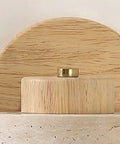 Rotatable Stone and Wood Wall Sconce for Reading — product view