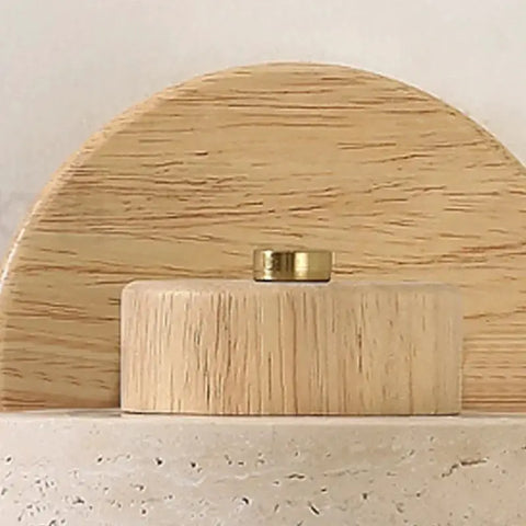 Rotatable Stone and Wood Wall Sconce for Reading — product view