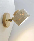 Rotatable Stone and Wood Wall Sconce for Reading — product view