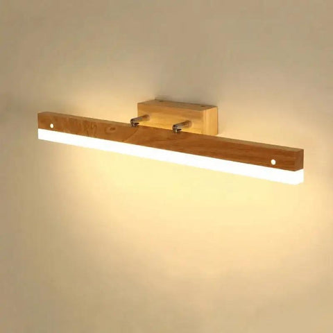 Rotatable Wood-Effect LED Vanity Light for Mirrors — product view