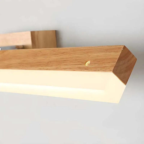 Rotatable Wood-Effect LED Vanity Light for Mirrors — product view