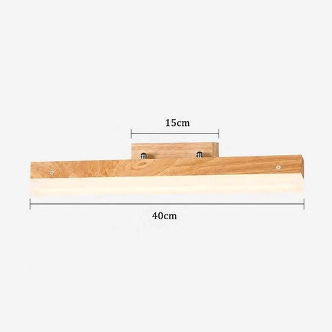 Rotatable Wood-Effect LED Vanity Light for Mirrors — product view