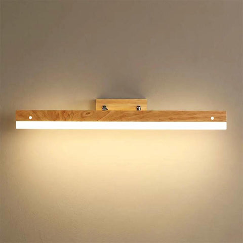Rotatable Wood-Effect LED Vanity Light for Mirrors — product view
