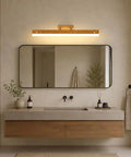 Rotatable Wood-Effect LED Vanity Light for Mirrors — product view