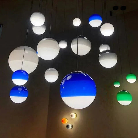 Gradient Glass Pendant Light for Dining Rooms and Living Spaces