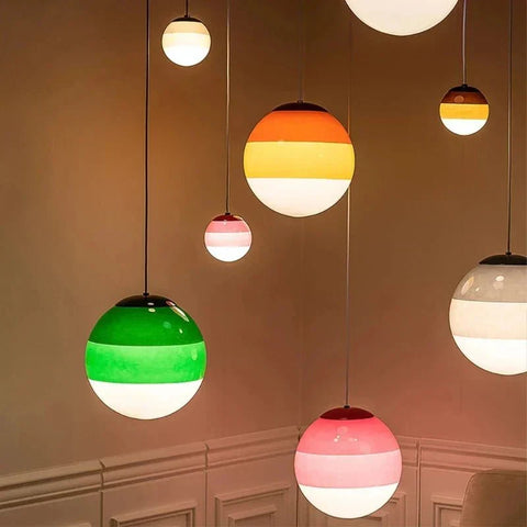 Gradient Glass Pendant Light for Dining Rooms and Living Spaces