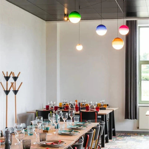 Gradient Glass Pendant Light for Dining Rooms and Living Spaces