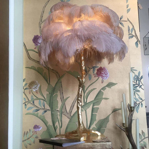 Feather Floor and Table Lamp for Bedrooms and Decorative Living Spaces