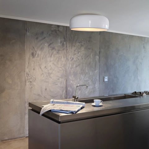Vintage Drum LED Ceiling Light for Bedrooms, Kitchens, and Studies
