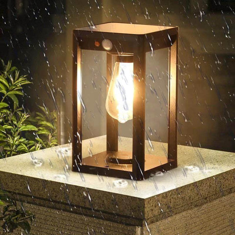 Solar Outdoor Column Light with Motion Sensor — product view