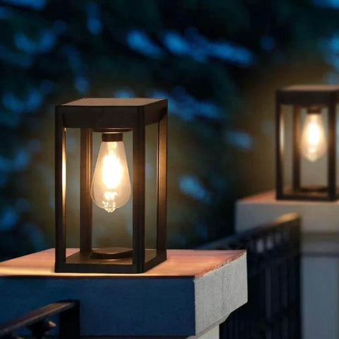 Solar Outdoor Column Light with Motion Sensor — product view
