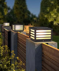 Outdoor Post Light with Louvered Sides and LED — product view