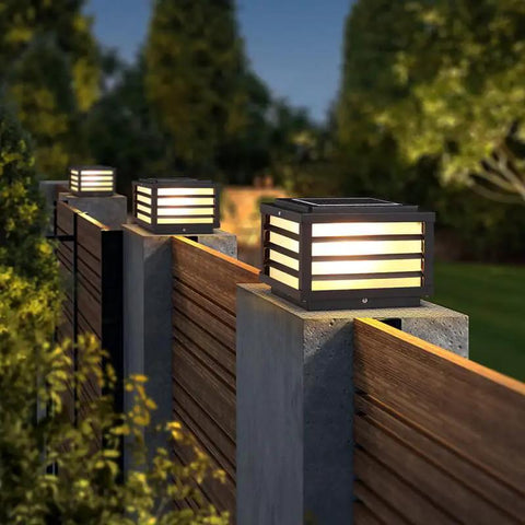 Outdoor Post Light with Louvered Sides and LED — product view