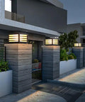 Outdoor Post Light with Louvered Sides and LED — product view