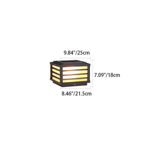 Outdoor Post Light with Louvered Sides and LED — product view