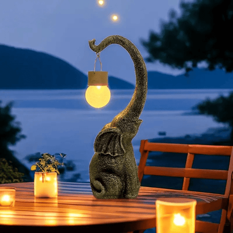 Solar Elephant Garden Light