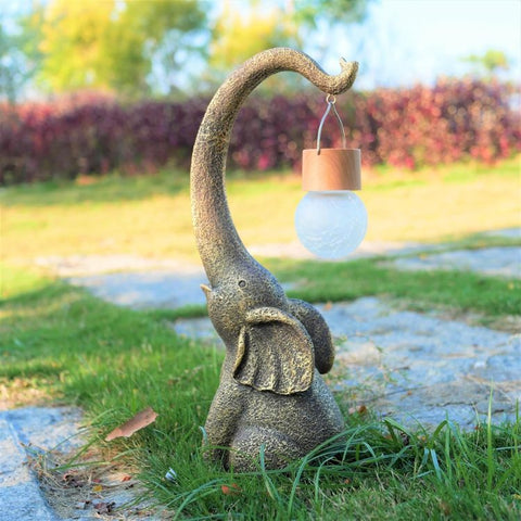Solar Elephant Garden Light