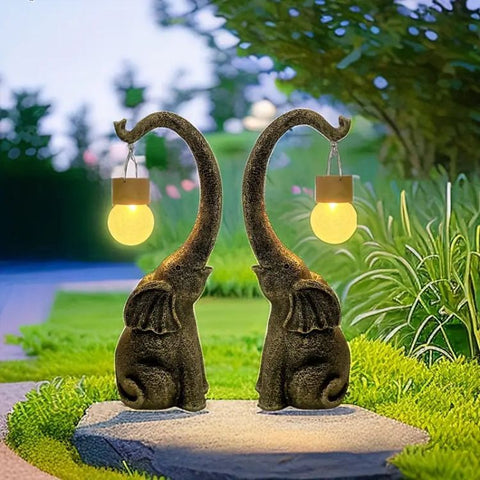 Solar Elephant Garden Light