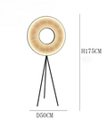 Modern Iron Floor Lamp with Fabric Shade