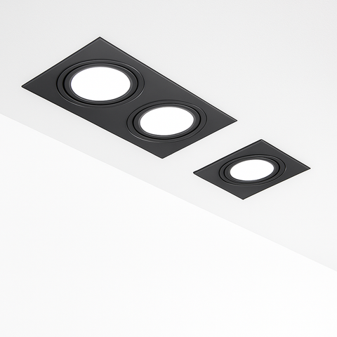 Adjustable COB LED Recessed Downlight with Single or Twin Heads