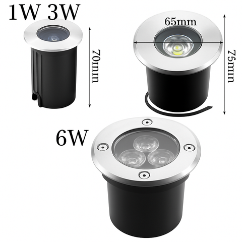 IP67 Recessed LED Ground Light for Garden Paths and Landscape Areas