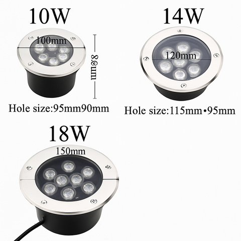 IP67 Recessed LED Ground Light for Garden Paths and Landscape Areas