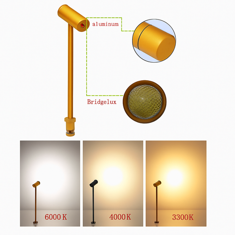 Adjustable LED Jewelry Display Spotlight for Showcases and Retail