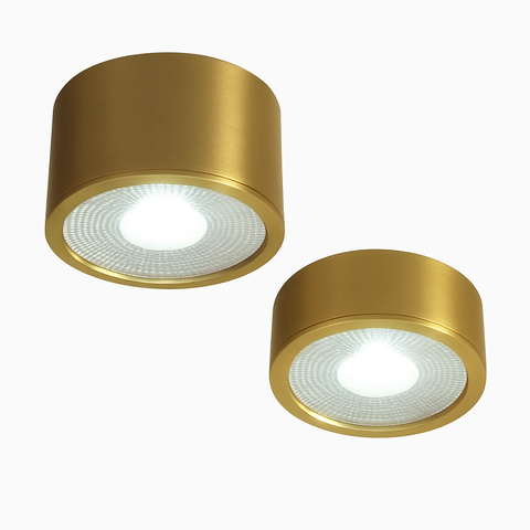 Gold Cylinder LED Ceiling Spotlight for Focused Accent Lighting