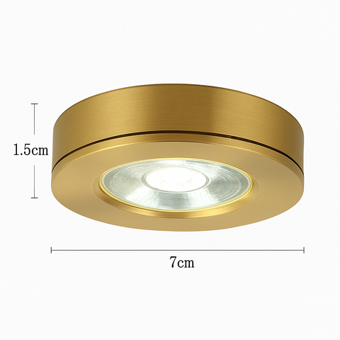Gold Cylinder LED Ceiling Spotlight for Focused Accent Lighting
