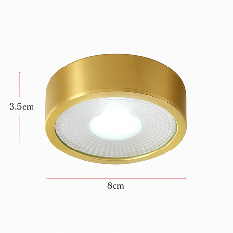 Gold Cylinder LED Ceiling Spotlight for Focused Accent Lighting