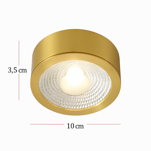 Gold Cylinder LED Ceiling Spotlight for Focused Accent Lighting