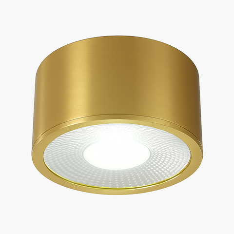 Gold Cylinder LED Ceiling Spotlight for Focused Accent Lighting