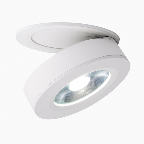Slim Adjustable Recessed LED Spotlight for Focused Ceiling Lighting