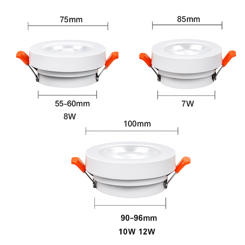 Slim Adjustable Recessed LED Spotlight for Focused Ceiling Lighting
